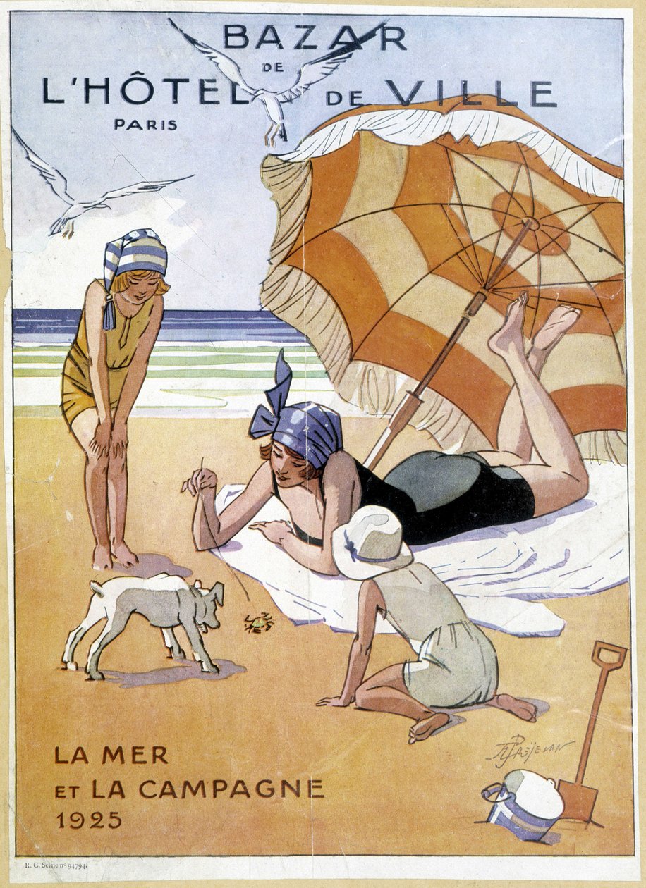 Publicité "Bazar Hôtel de Ville". - French School