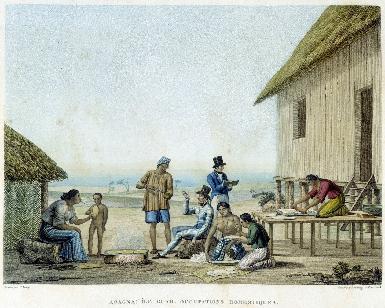 Agagna : Île de Guam, occupations domestiques - French School