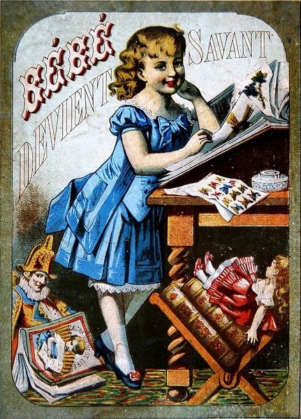 Bébé devient un Érudit, vers 1870 - French School