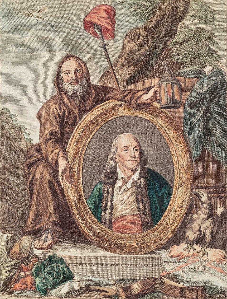 Benjamin Franklin (1706-90) - French School