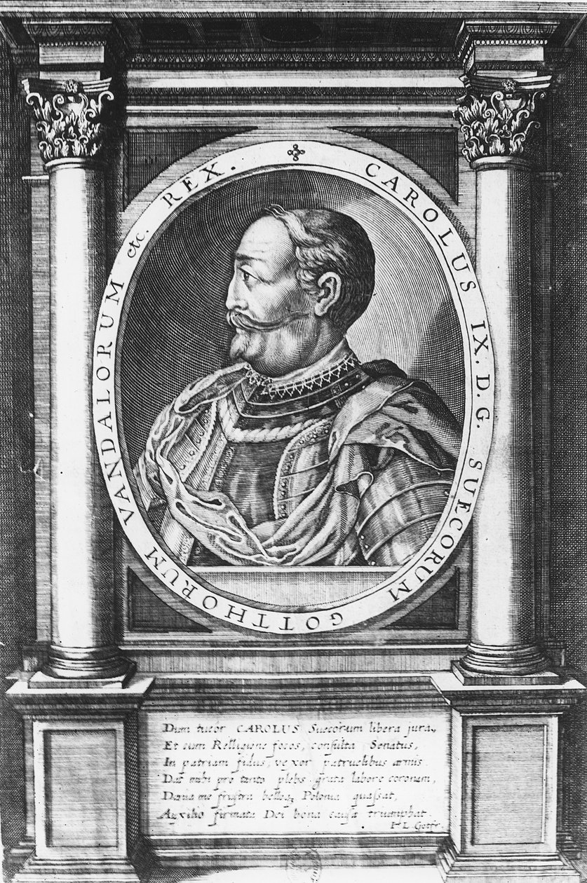 Charles IX, roi de Suède (gravure) - French School