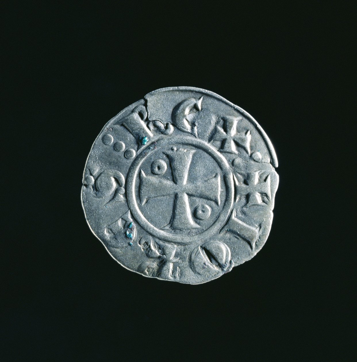 Pièce de monnaie de Jean de Brienne - French School