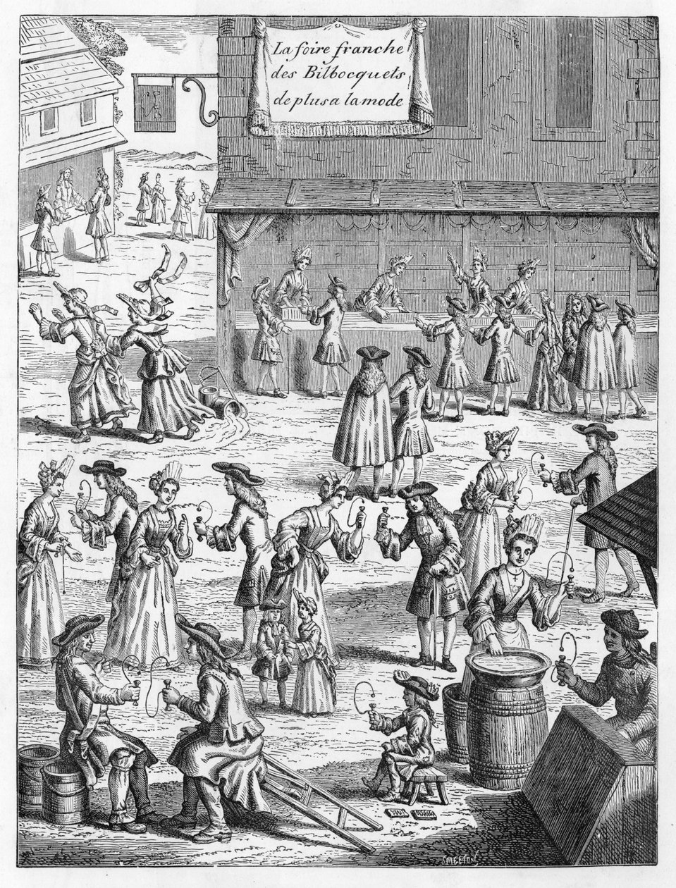 Foire de la coupe et de la balle, fin du XVIIe siècle - French School