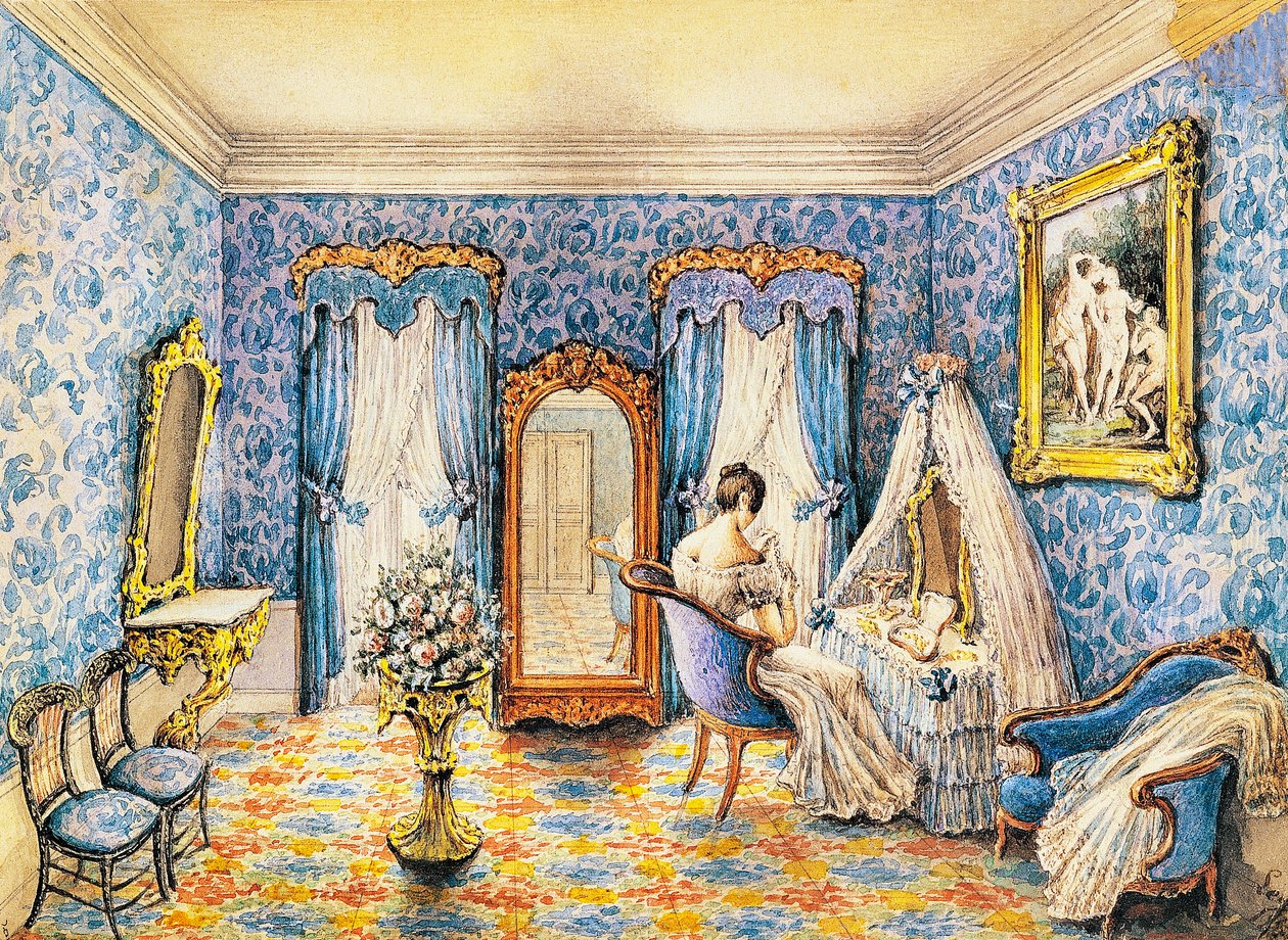 Conception pour un boudoir - French School