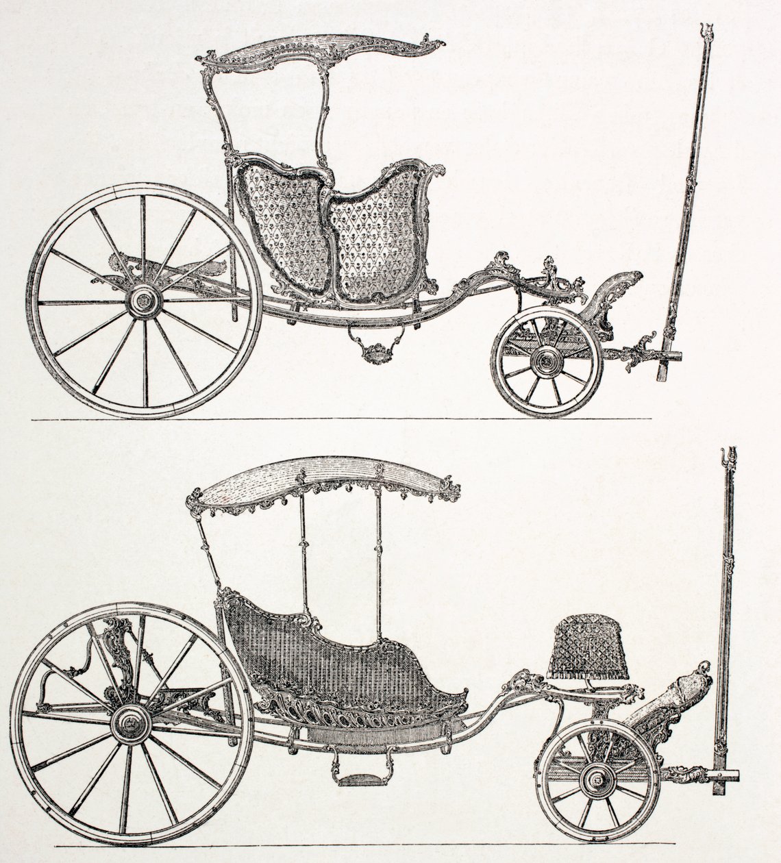 Voitures françaises du 18e siècle, 1875 - French School