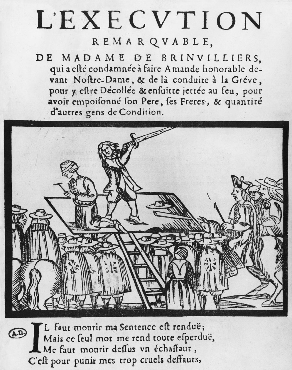 Exécution de la marquise de Brinvilliers, 1676 - French School