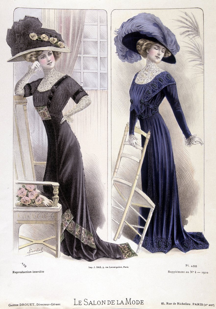 Défilé de mode, le 16/02/1910. - French School