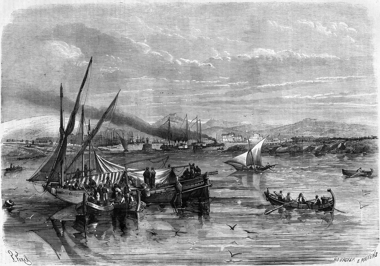 Vue générale du Pirée, port d