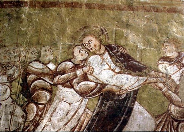 Judas embrassant le Christ (détail) - French School