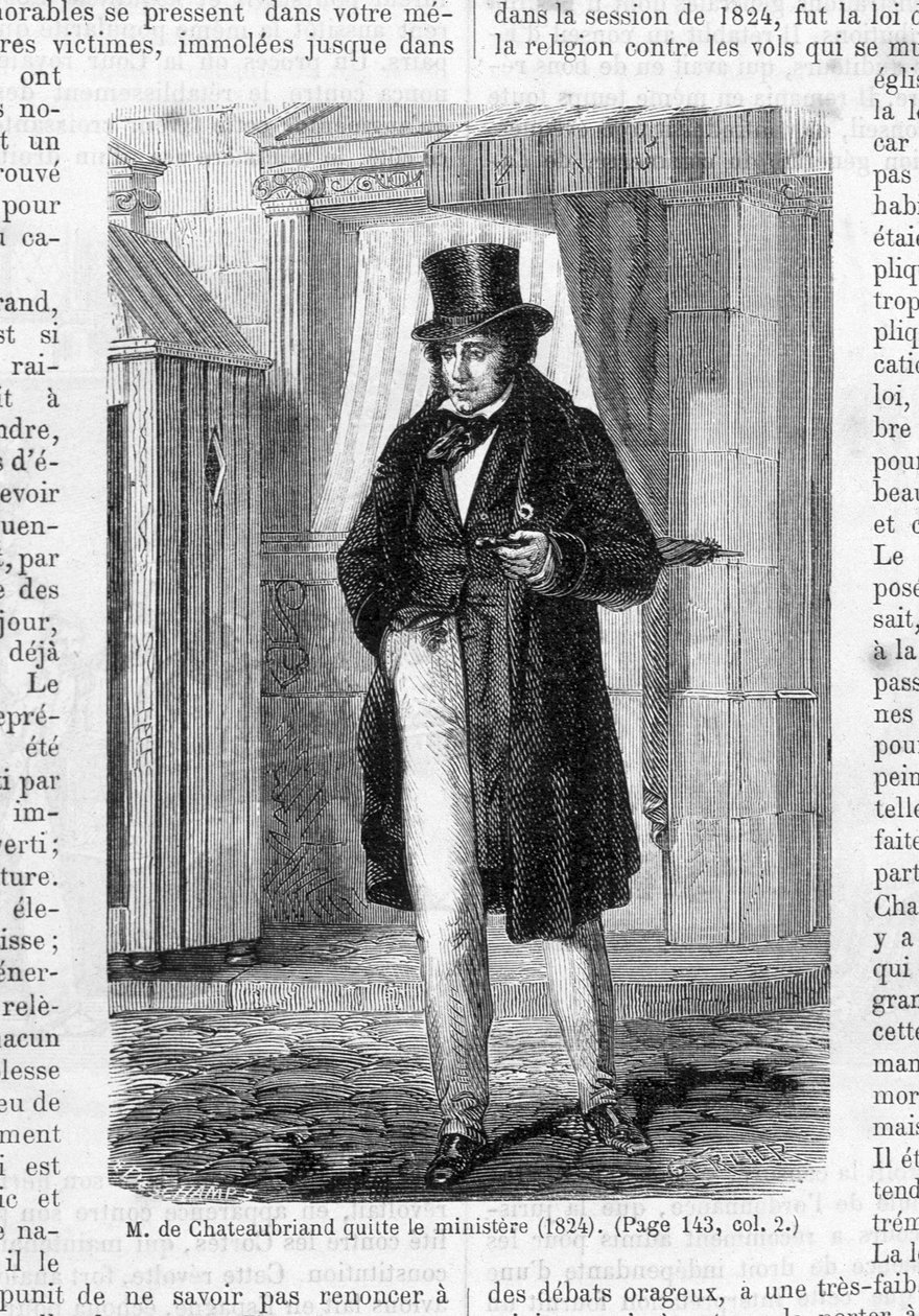 M. de Chateaubriand quitte le ministère (1824) - French School
