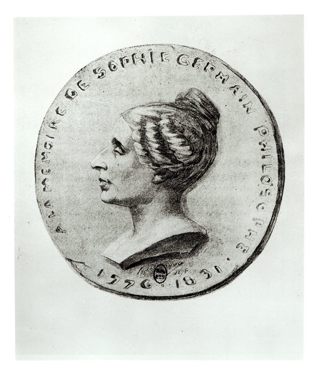 Médaille représentant Sophie Germain (1776-1831) - French School