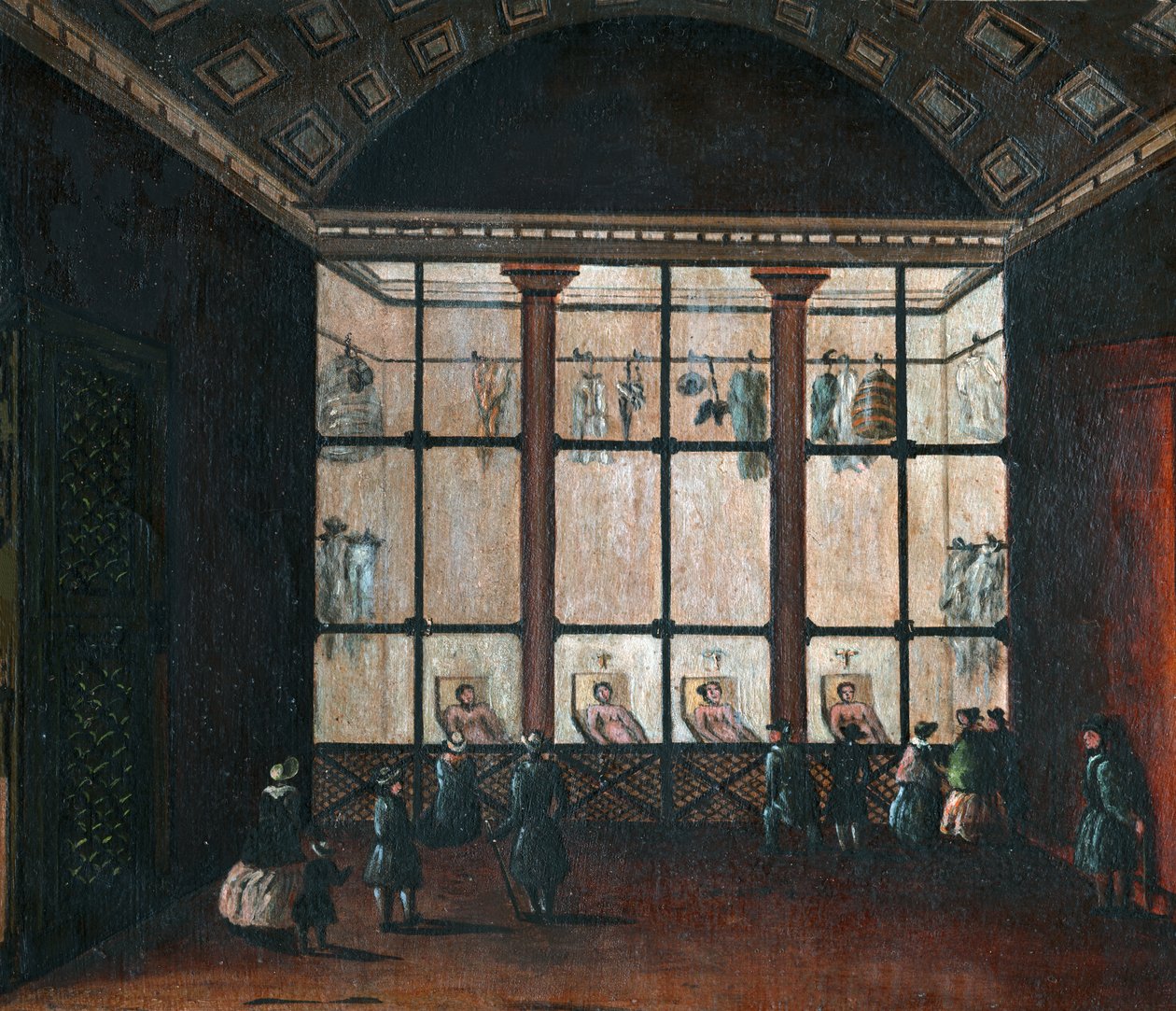 Morgue à Paris. (Peinture) - French School