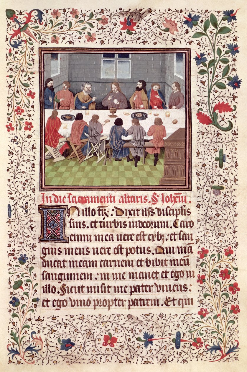 Ms 370 fol.184 La Cène - French School