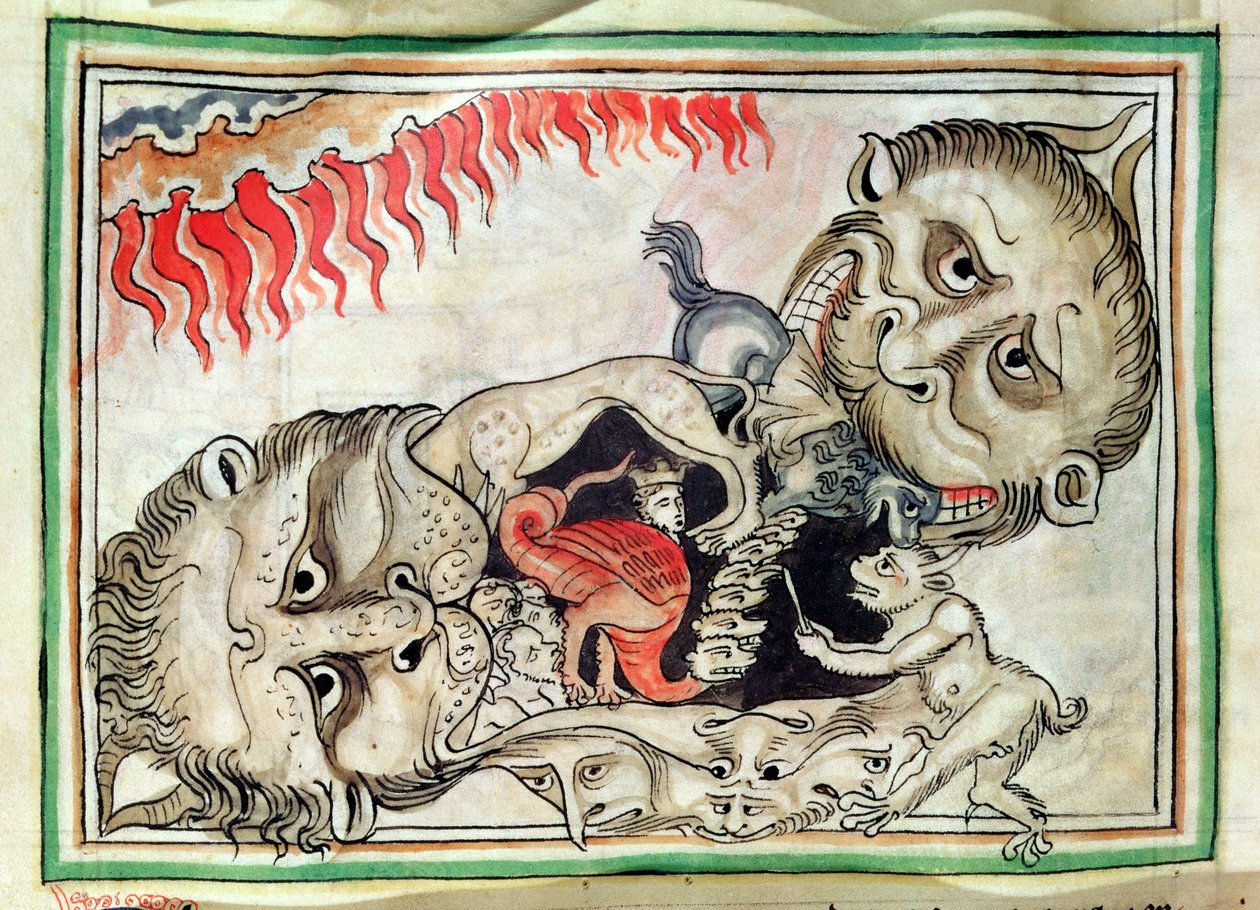 Ms 422 f.95v Enfer - French School