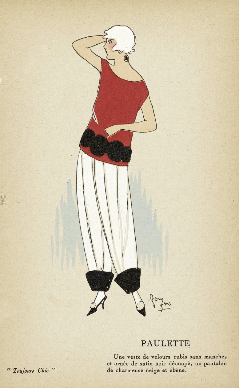Paulette from Toujours Chic, pub.1921-22 (pochoir print) - French School