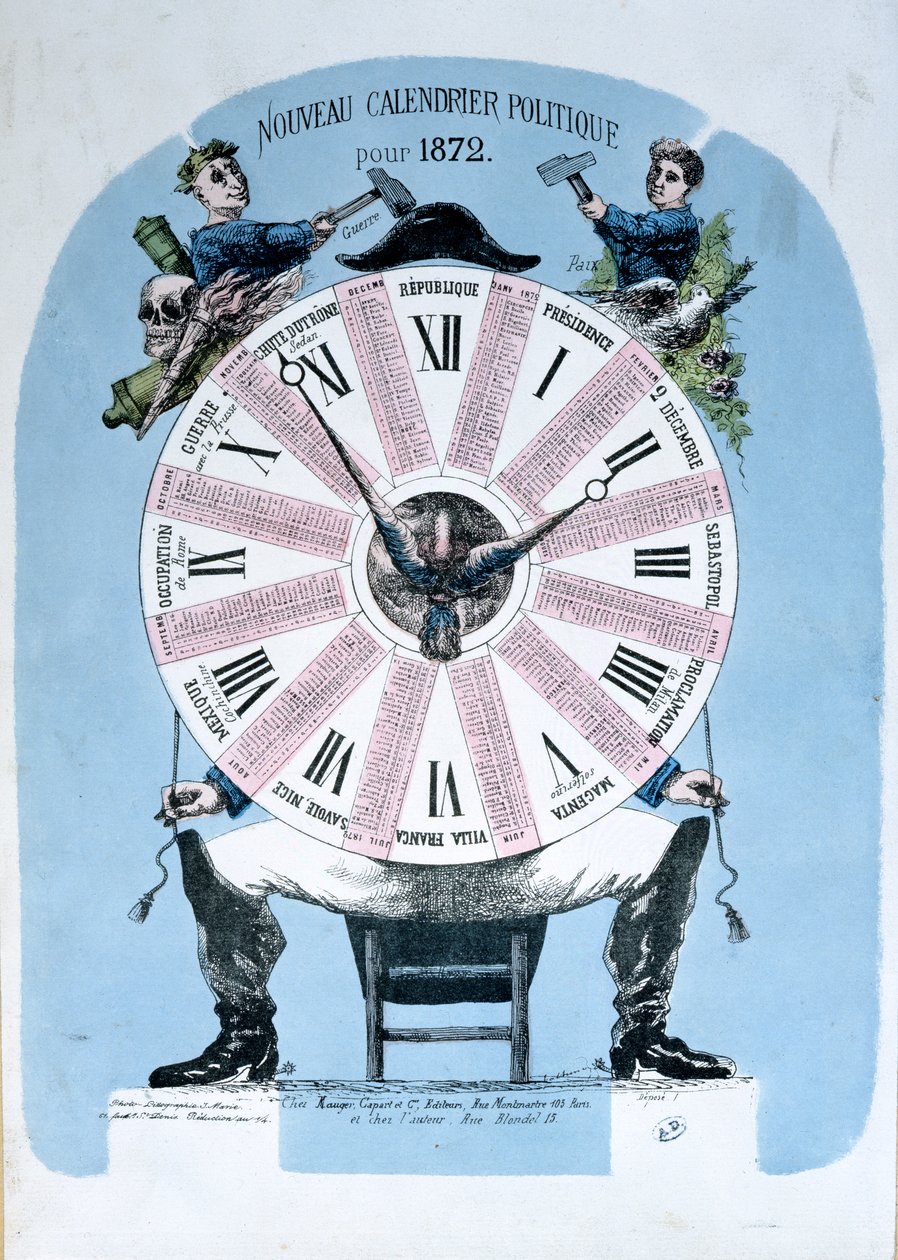 Calendrier politique pour 1872 - French School