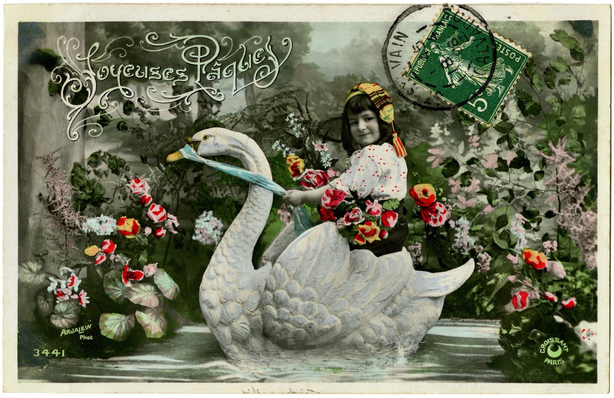 Carte postale : Joyeuses Pâques - French School