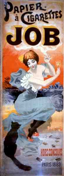 Affiche publicitaire pour le papier à cigarettes 