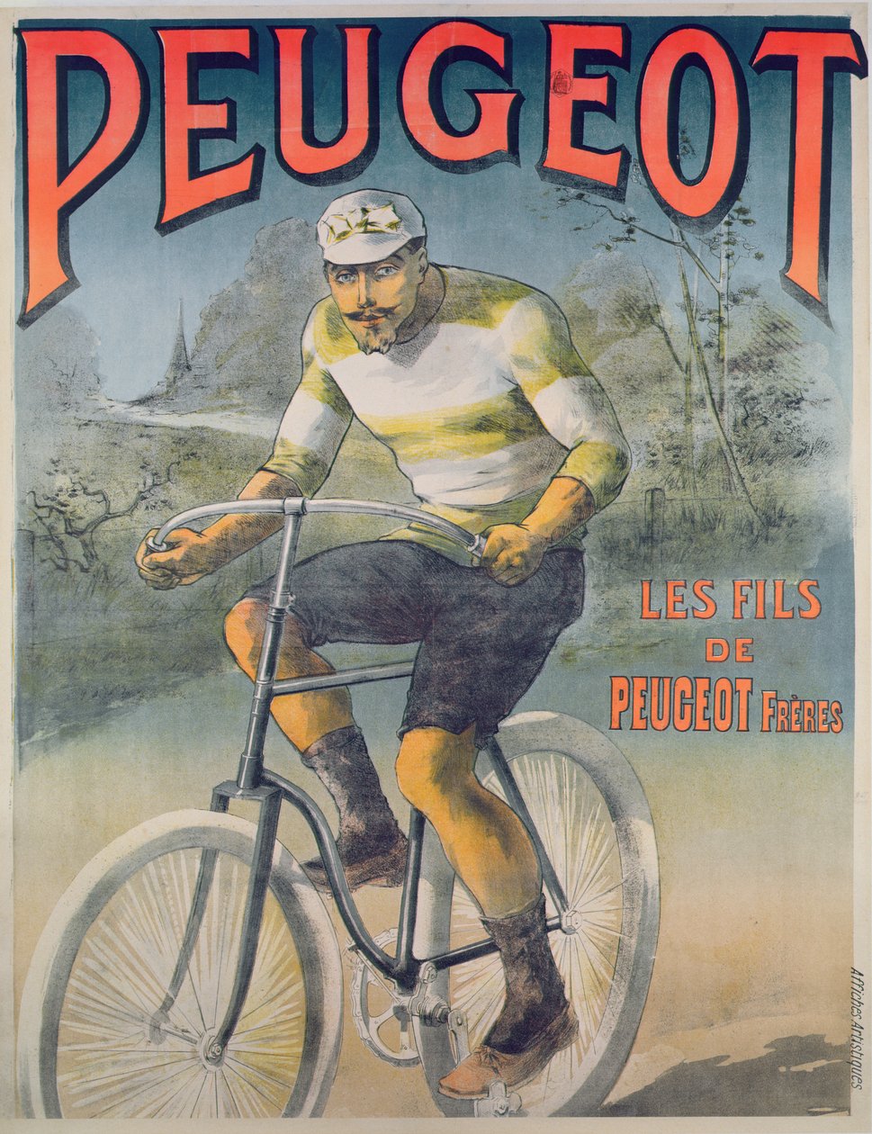 Affiche publicitaire pour les cycles Peugeot - French School