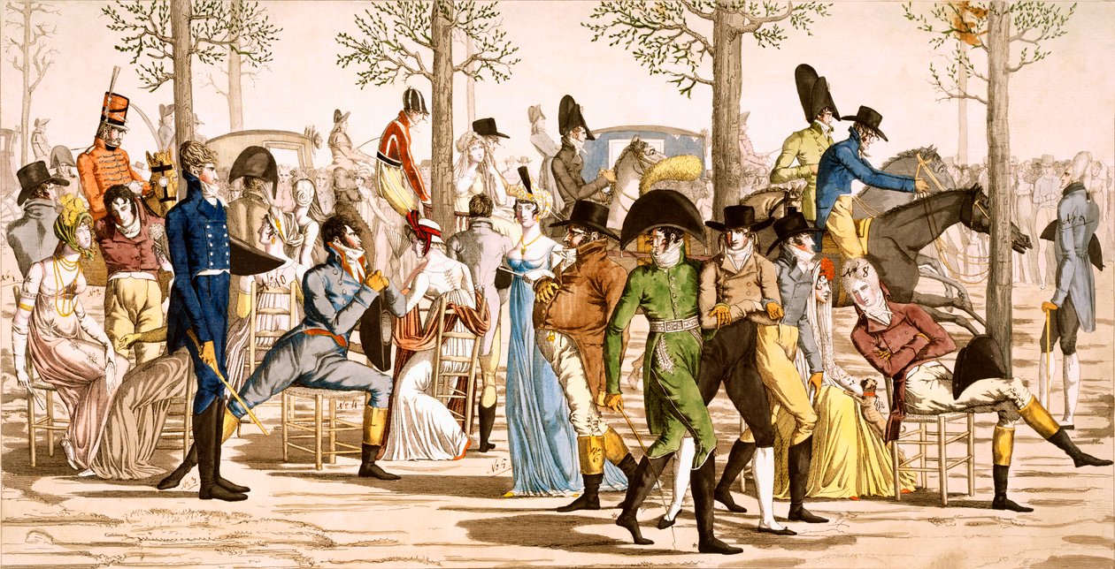Promenade à Longchamps, 1802 - French School