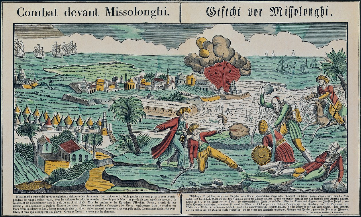 Siège de Missolonghi, 22 avril 1826 - French School