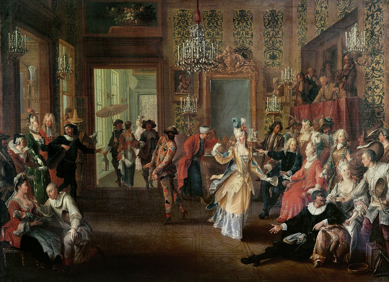 Le Bal costumé - French School