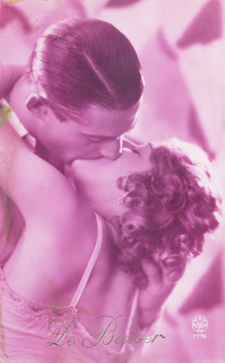 Le Baiser rose, vers 1930 - French School