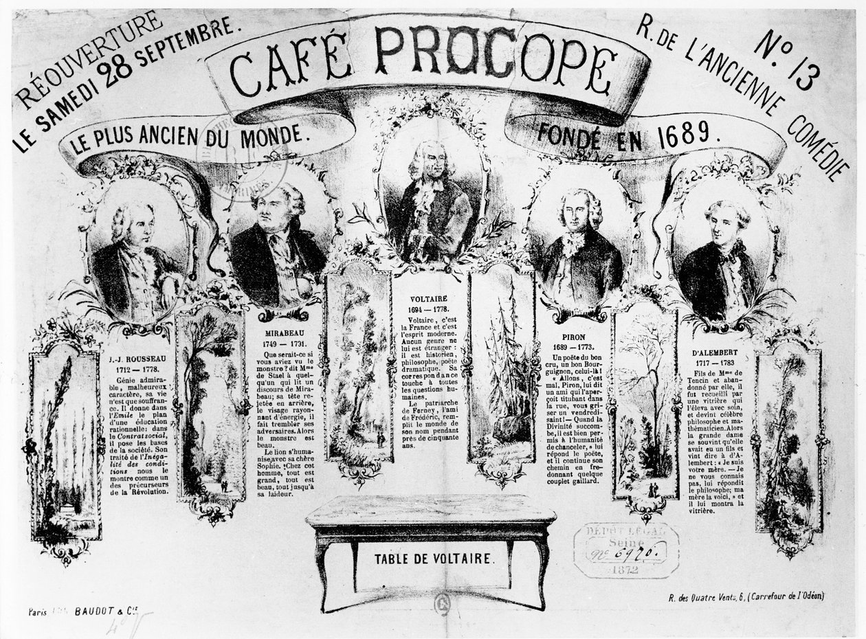 La Réouverture du Café Procope, 1872 - French School