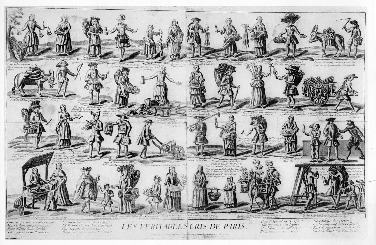 Les cris de la rue de Paris - French School