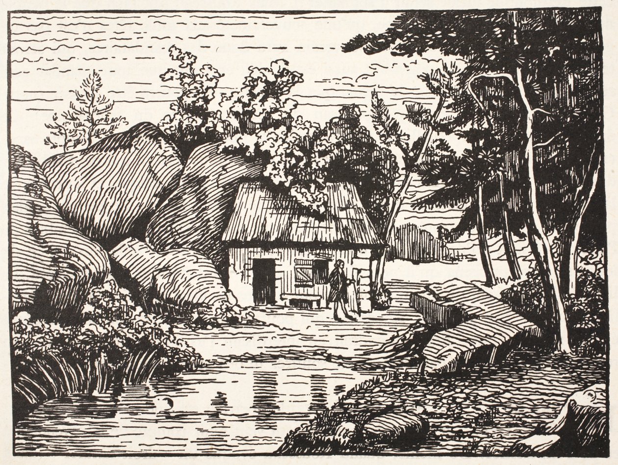 La cabane de J.J. Rousseau - French School