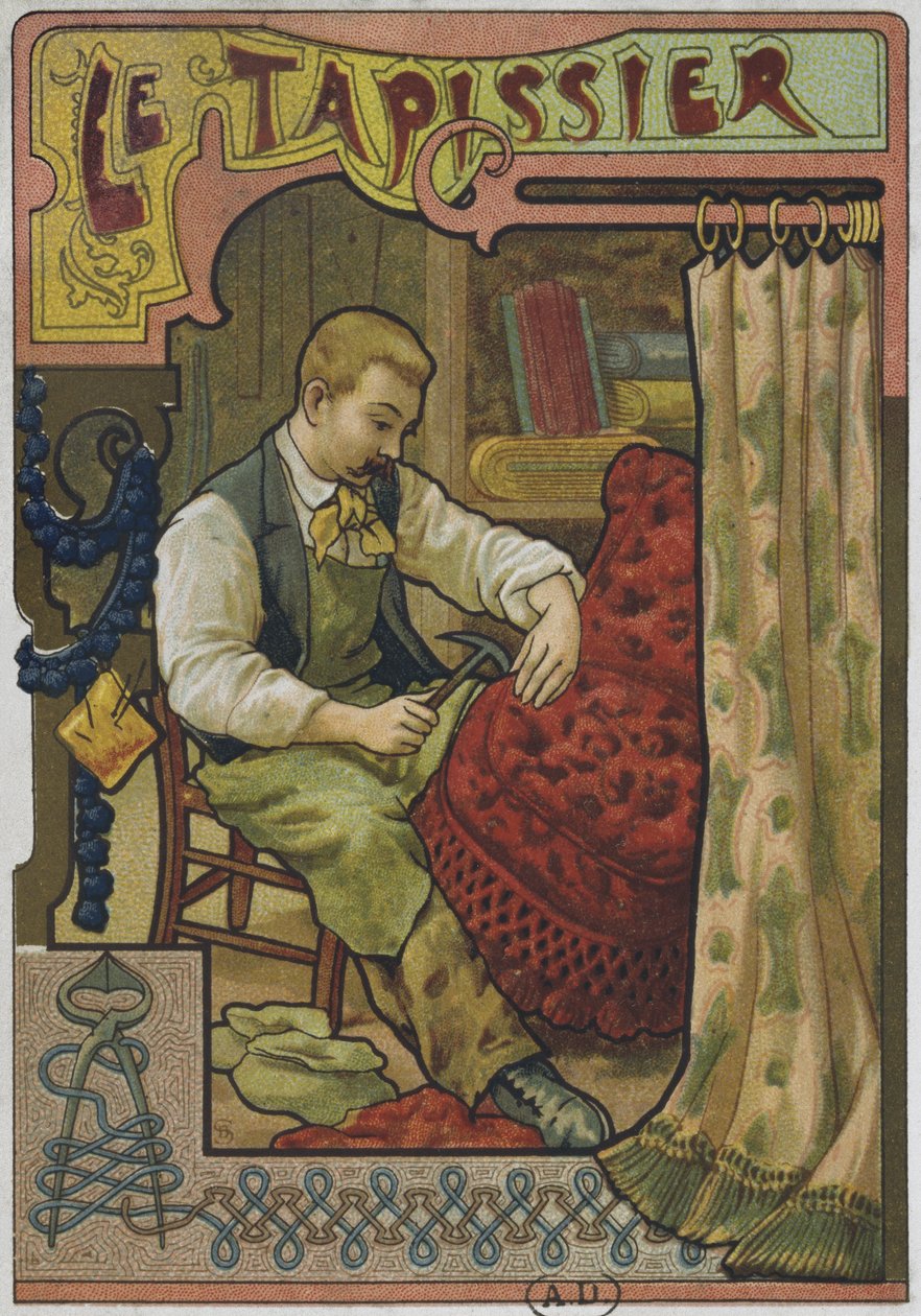 Le tapissier, vers 1900 - French School