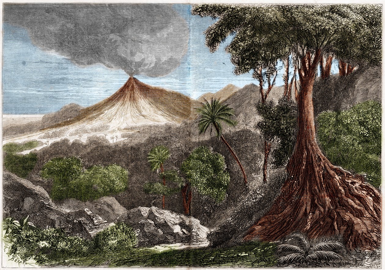 Éruption volcanique, Île de la Réunion - French School