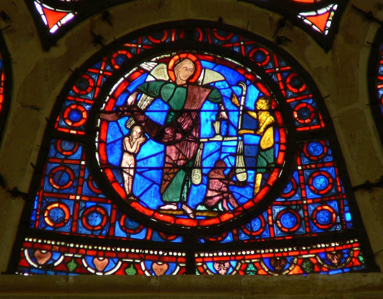 Fenêtre Ww représentant Saint Michel - French School