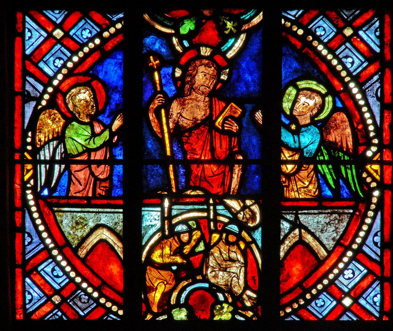 Fenêtre w0 représentant la Résurrection - French School