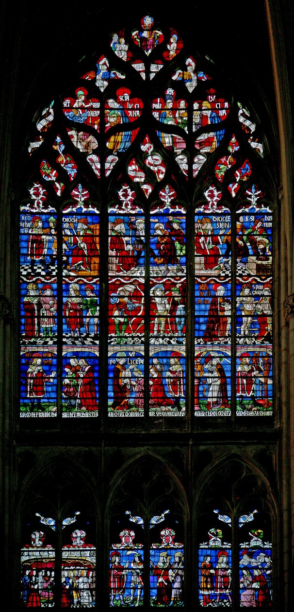 Fenêtre w133 représentant Saint Sébastien - French School