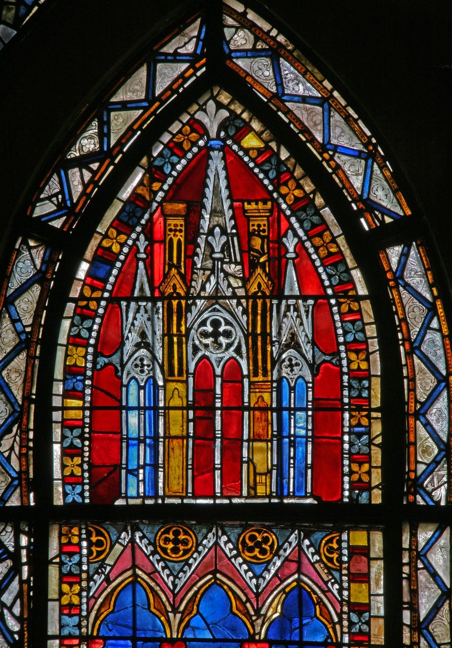 Fenêtre w15 représentant un dais - French School