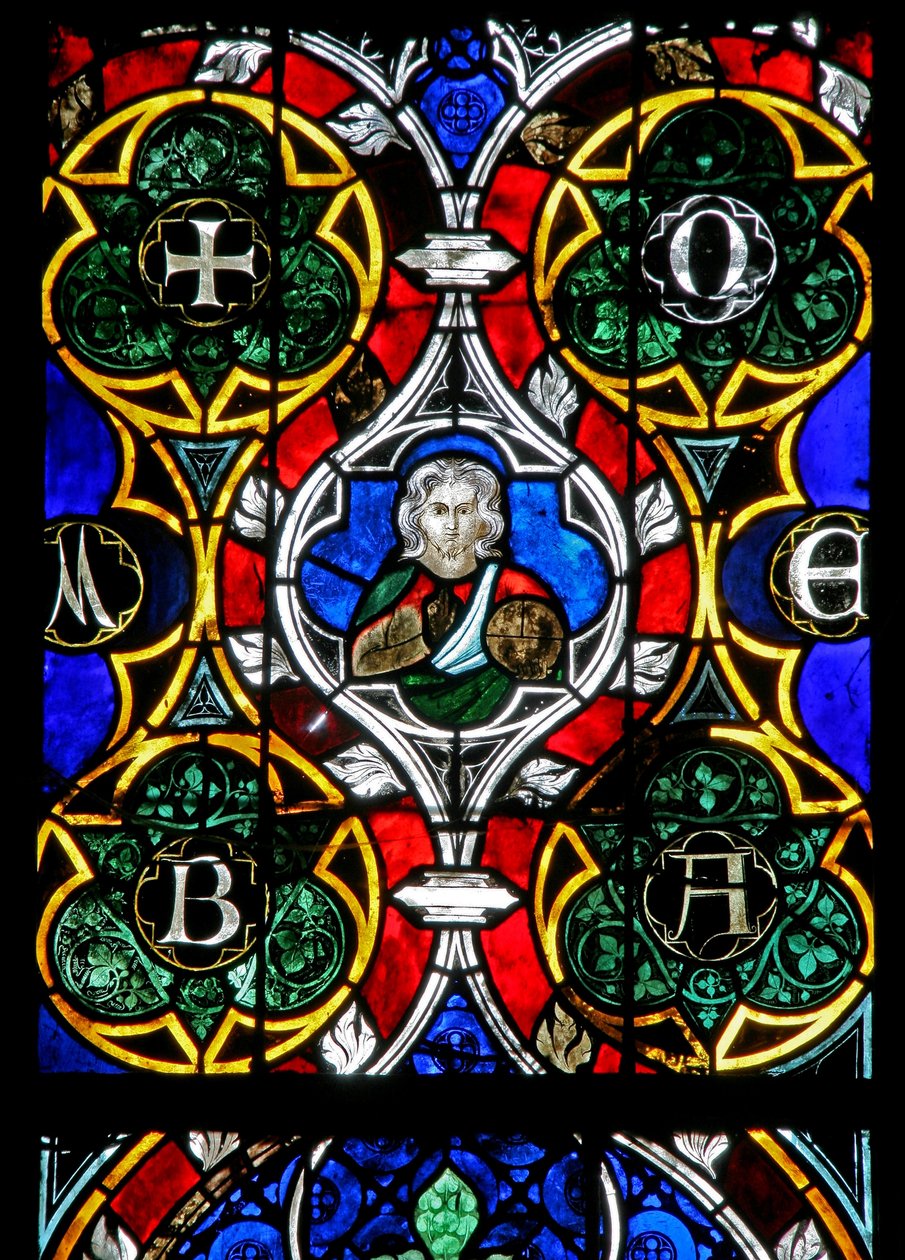 Fenêtre w17 représentant le Christ bénissant - French School