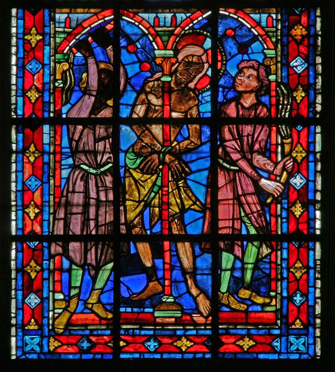Fenêtre w200 représentant la Flagellation - French School