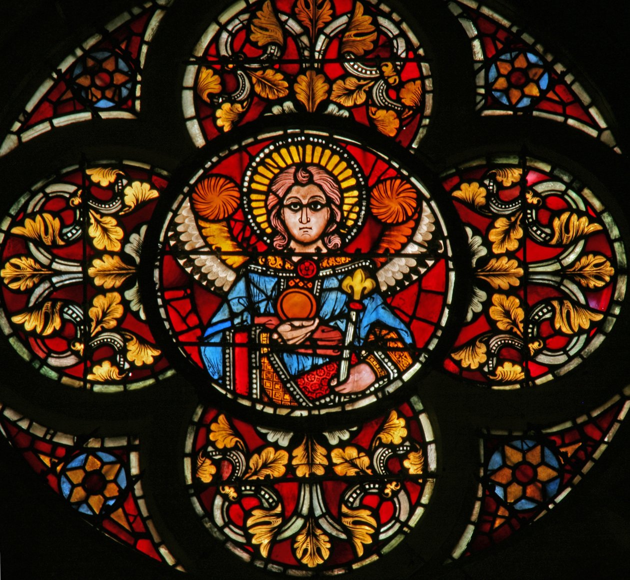 Fenêtre w201 représentant un ange - French School
