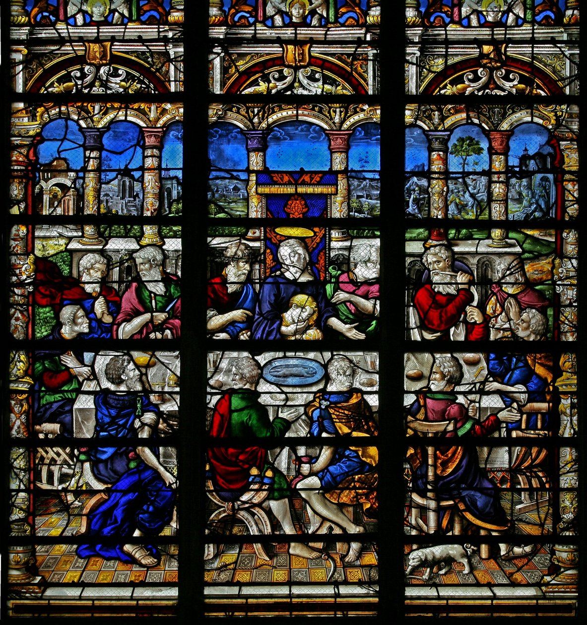 Fenêtre w22 - La Cène - French School
