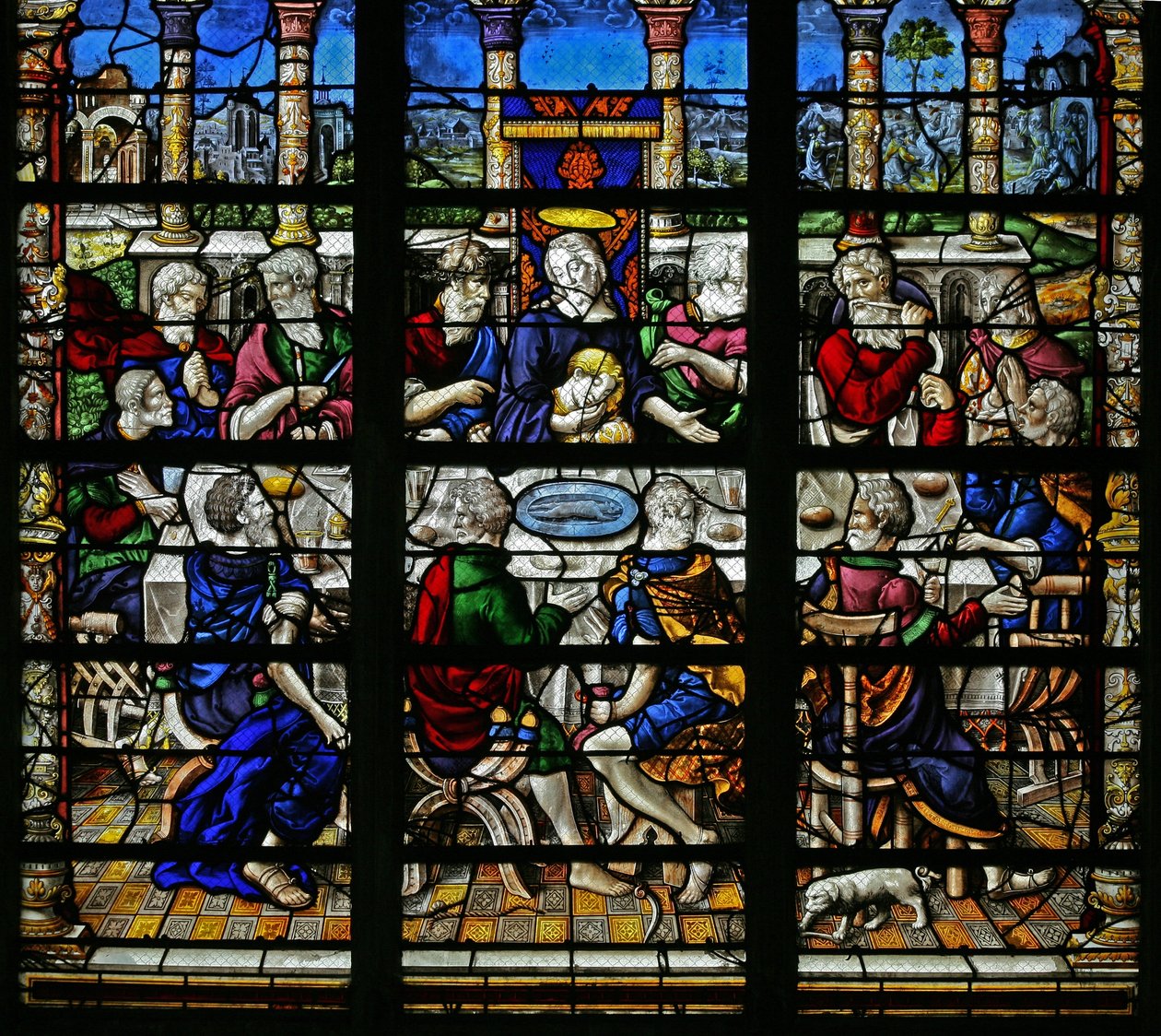 Fenêtre w22 - La Cène - French School