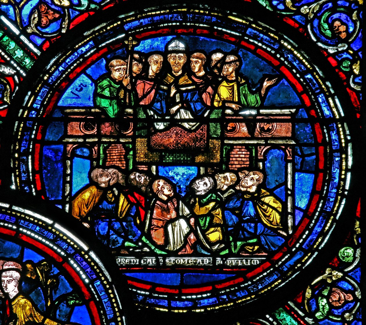 Fenêtre w23 représentant Saint Thomas Becket prêchant - French School