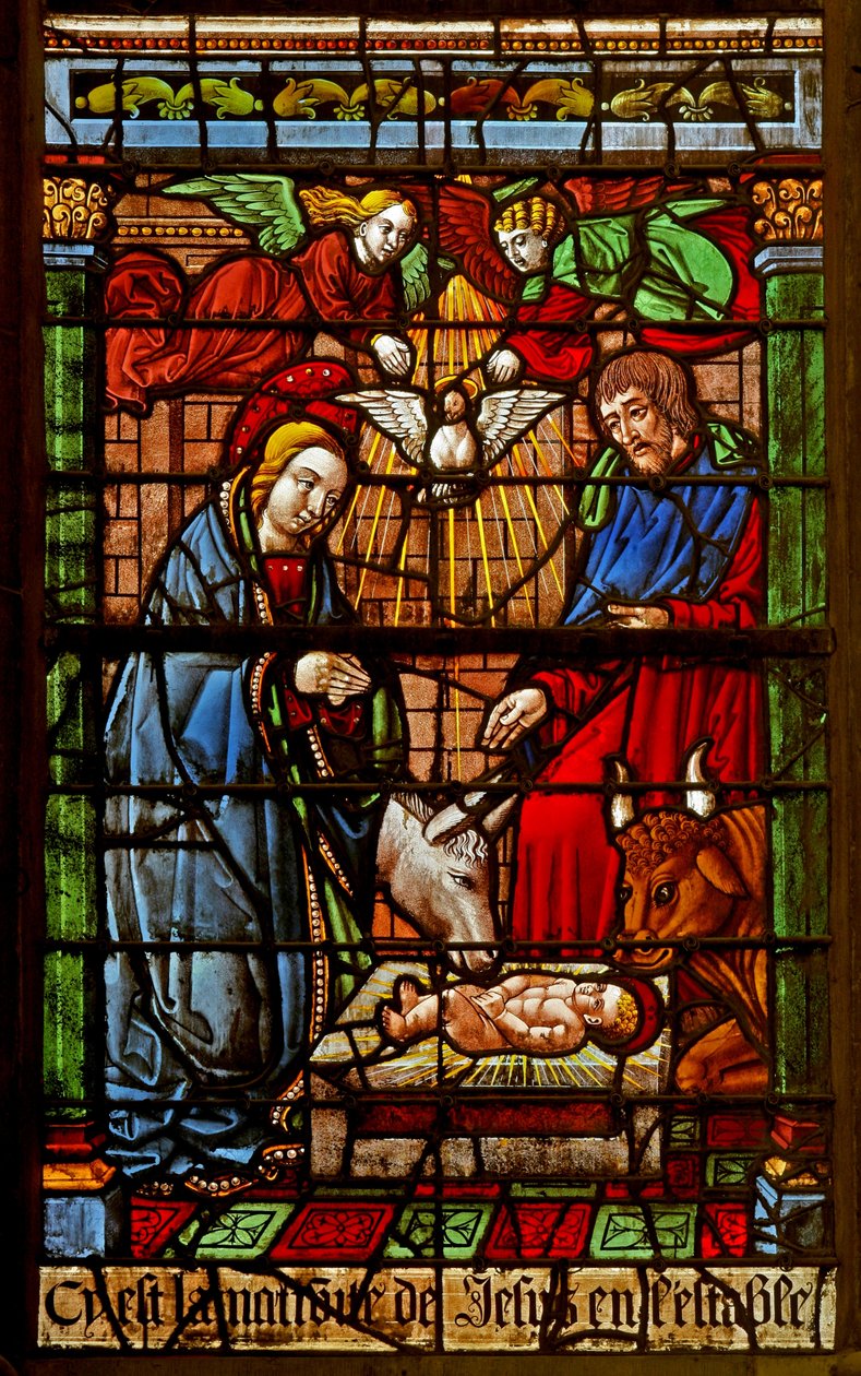 Fenêtre w38 représentant la Nativité - French School