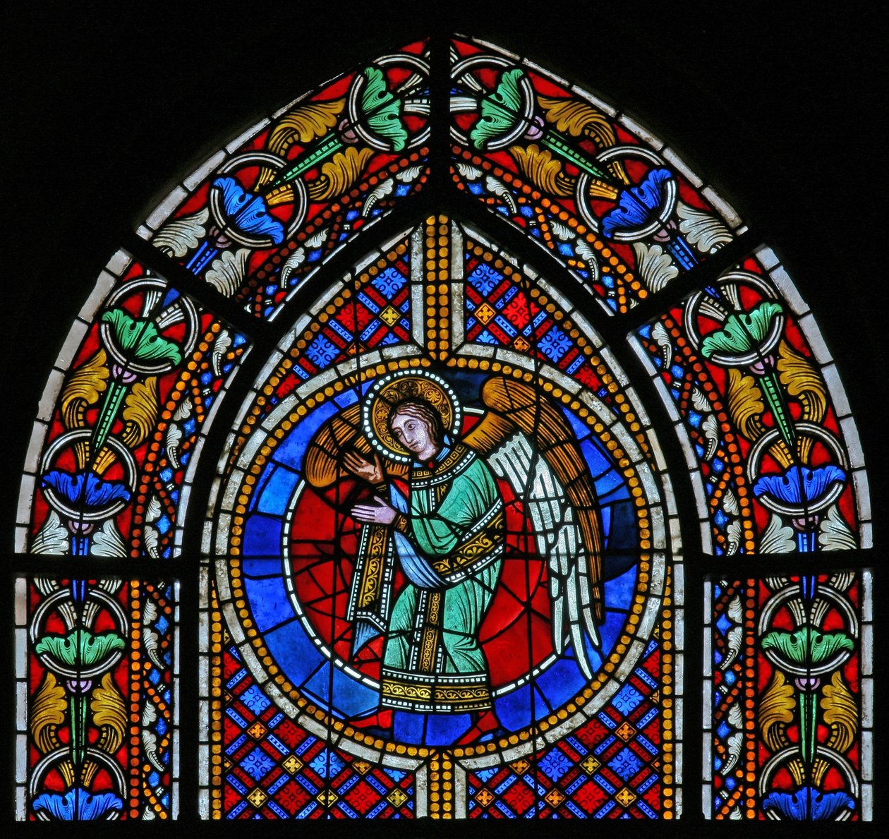 Fenêtre w3 représentant un ange - French School