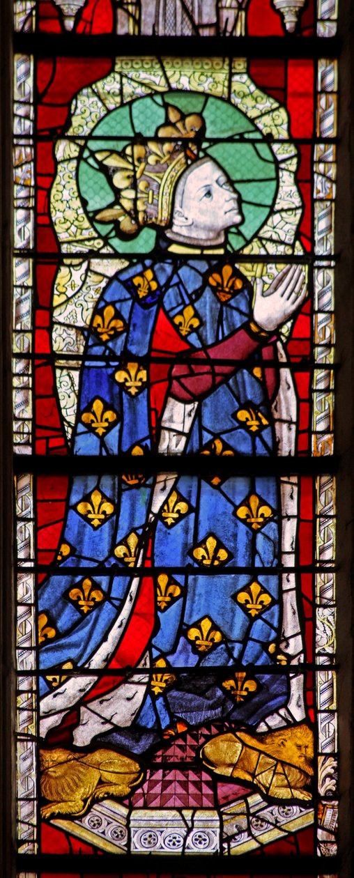 Fenêtre w4 représentant Saint Louis - French School