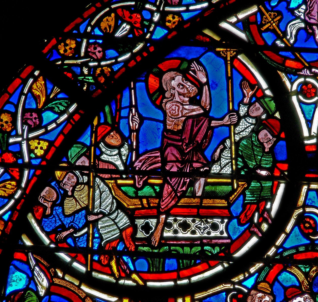 Fenêtre w6 représentant la Résurrection - French School