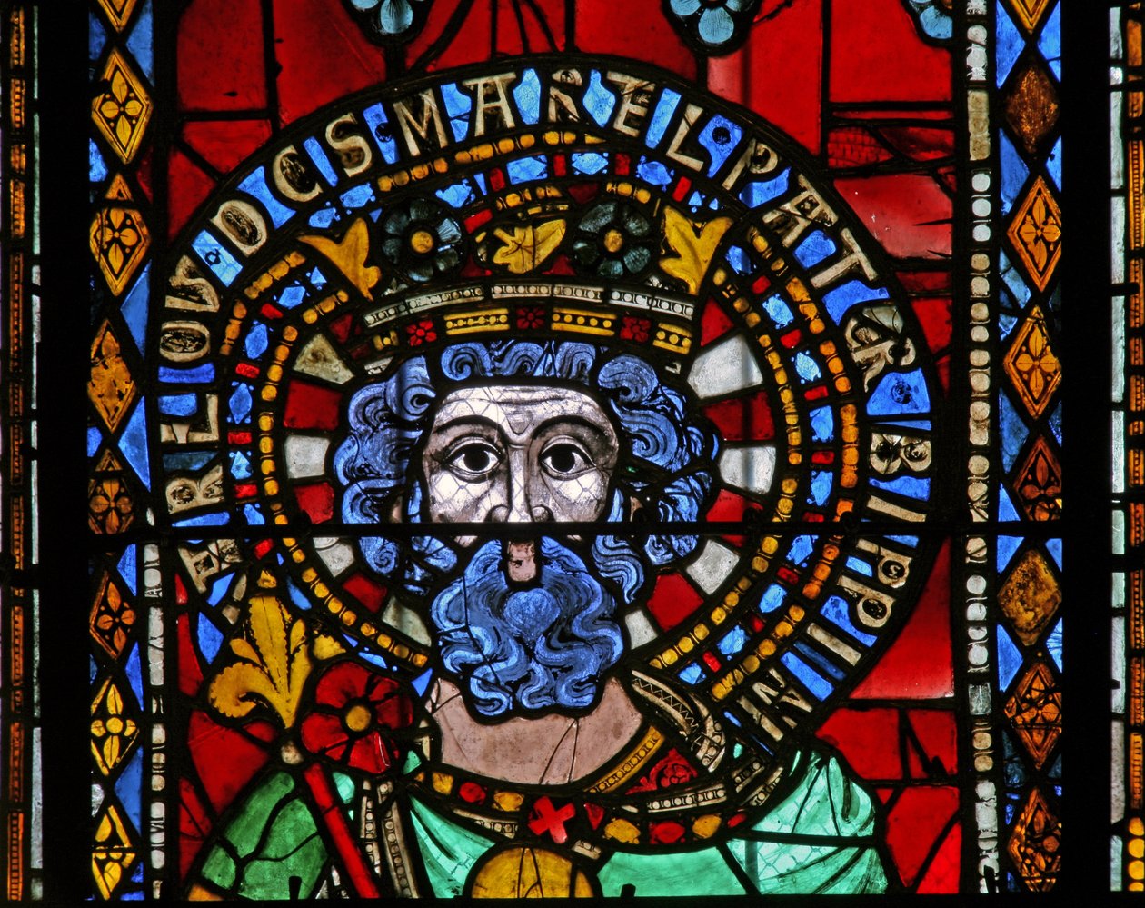 Fenêtre w9 représentant Charles Martel - French School
