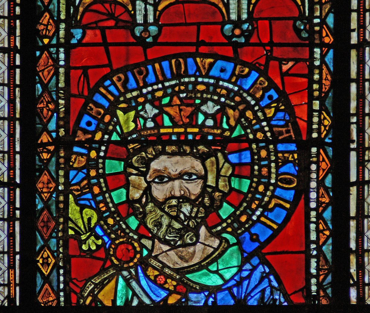 Fenêtre w9 représentant Pépin le Bref - French School