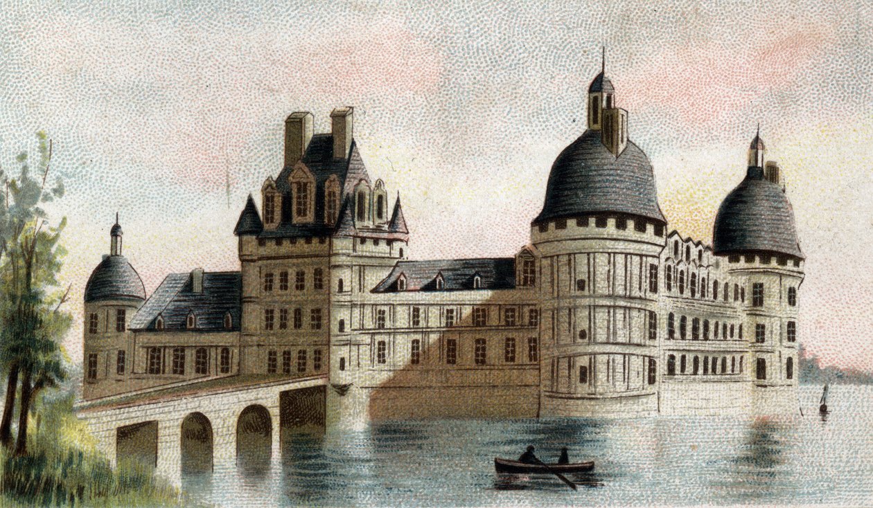 Vue du château de Valençay (Indre) - French School