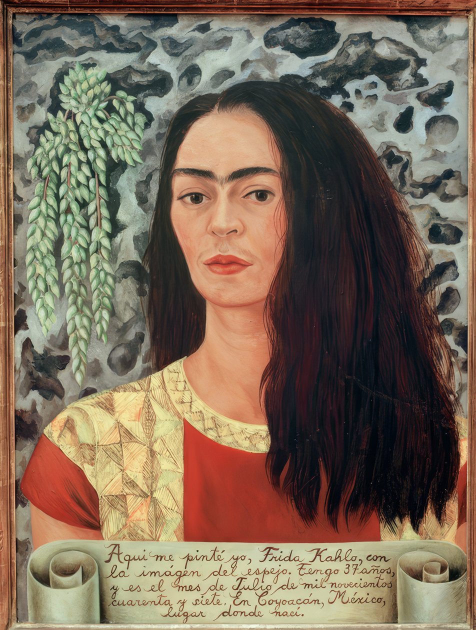 Autoportrait avec les cheveux détachés - Frida Kahlo